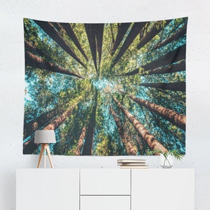 Forest Sky Tapestry Upward Tree Photography Tapestry Tree Backdrop Etsy