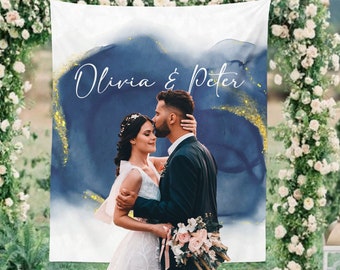Custom Wedding Backdrop, Wedding Tapestry for Reception, Wedding Decoration, Custom Wedding Backdrop