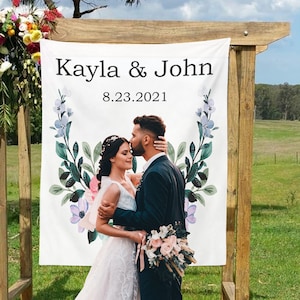 Custom Wedding Backdrop, Wedding Tapestry for Reception, Wedding Decoration, Custom Wedding Backdrop