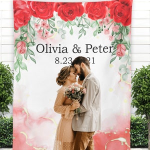 Custom Wedding Backdrop, Wedding Tapestry for Reception, Wedding Decoration, Custom Wedding Backdrop