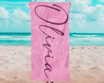 Personalized Beach Towel, Beach Towel with Name, Custom Beach Towel, Pool Towel, Bridesmaid Gifts