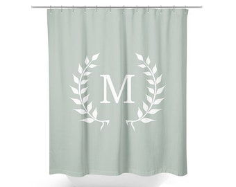 Custom Monogram Shower Curtain, Custom Monogram Bath Mat, Classy Design Bath Decor, Bathroom, Girls Shower Curtain, Custom Initial