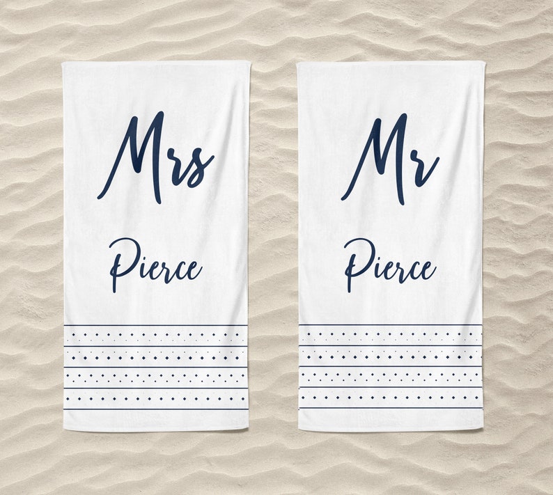 Mr. and Mrs. Beach Towels Honeymoon Gift Wedding Anniversary Etsy Mr. and Mrs. Beach Towels Honeymoon Gift Wedding Anniversary Etsy