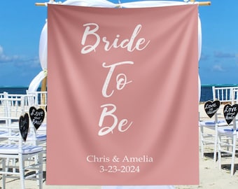 Bride to Be Backdrop, Miss to Mrs Personalized Backdrop, Bridal Shower Sign, Wedding Tapestry, Boho Bridal Shower, Bridal Backdrop