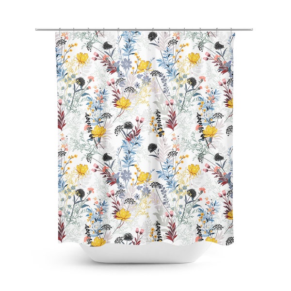 Vintage Floral Shower Curtains Etsy