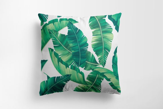 Banana Leaf Pillow Tropical Throw Banana leaf pillow cushion durable
