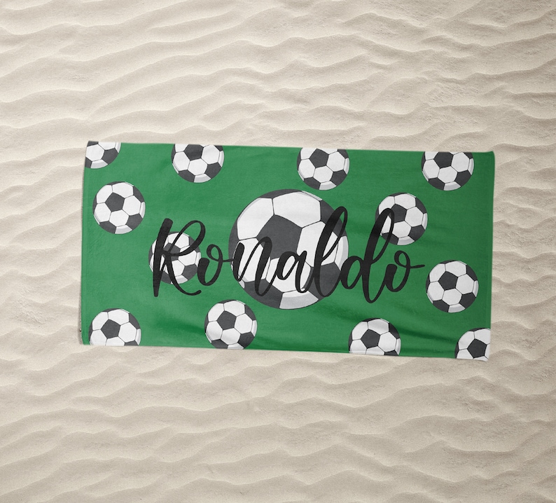 Personalized Sports Beach Towels Kids Beach Towel With Name Etsy