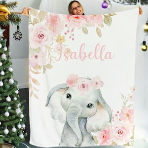 Personalized Baby Blanket, Baby Girl Gift Unique, Custom Baby Girl Blanket with Name, Personalized Baby Gifts for Girl, Newborn and Kids