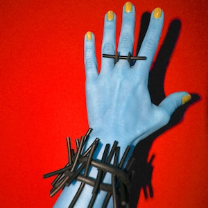 Handmade caoutchouc bracelet, handmade rubber bracelet, rubber jewellery, vegan jewellery,  handmade bracelet, tribal, brutalist