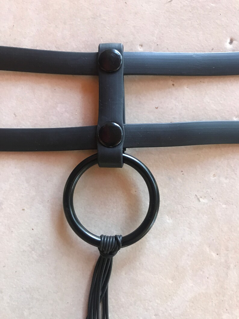 Double strap O ring rubber collar rubber statement choker O | Etsy