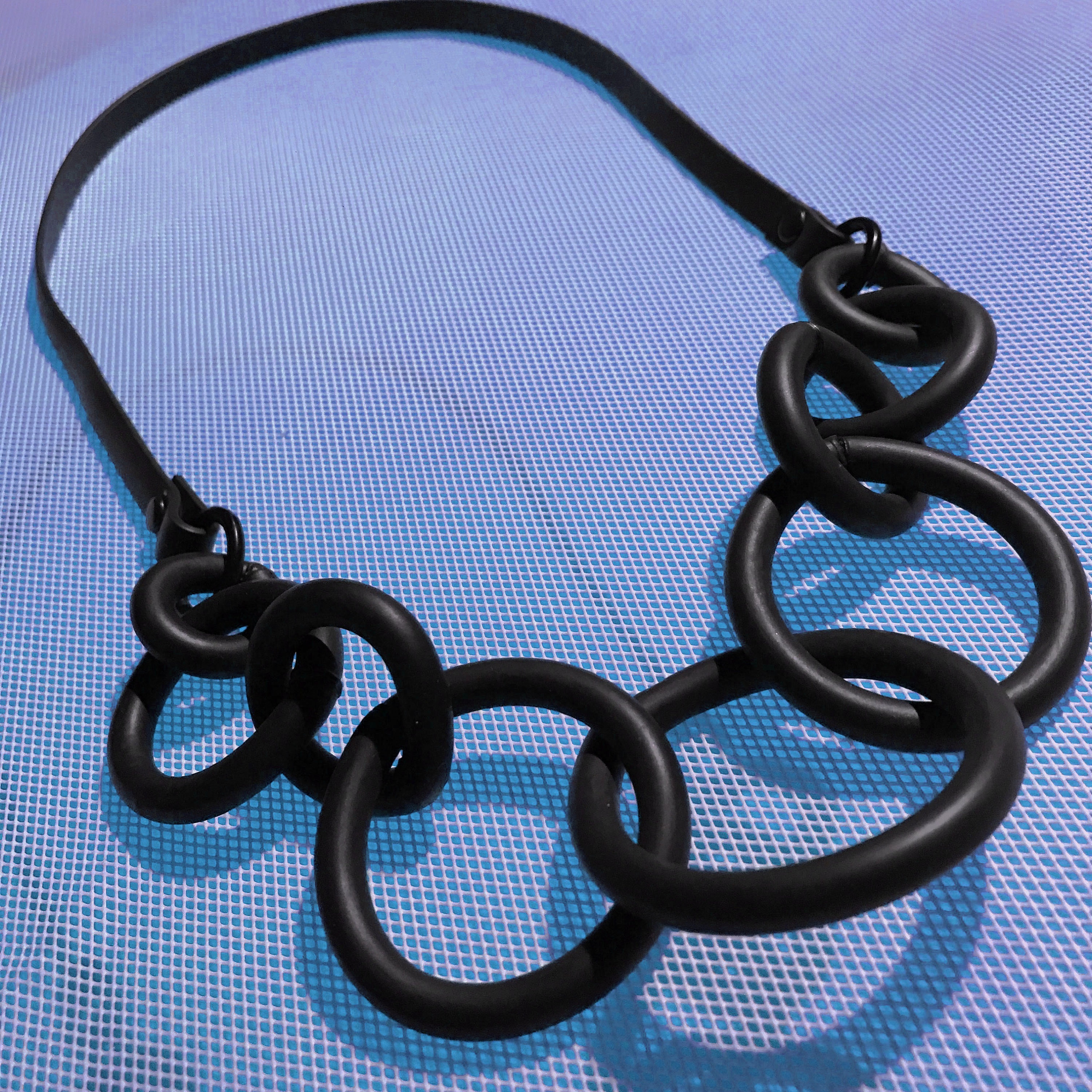 Avant Garde Rubber Jewellery, Statement Necklace, Latex Jewellery, Vegan Necklace, Handmade