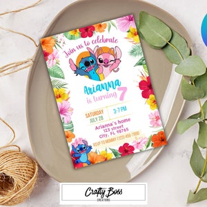 Invitation d'anniversaire de point, fête de point et d'ange, anniversaire de filles, fête d'anniversaire d'enfants, modèle d'invitation modifiable, téléchargement immédiat