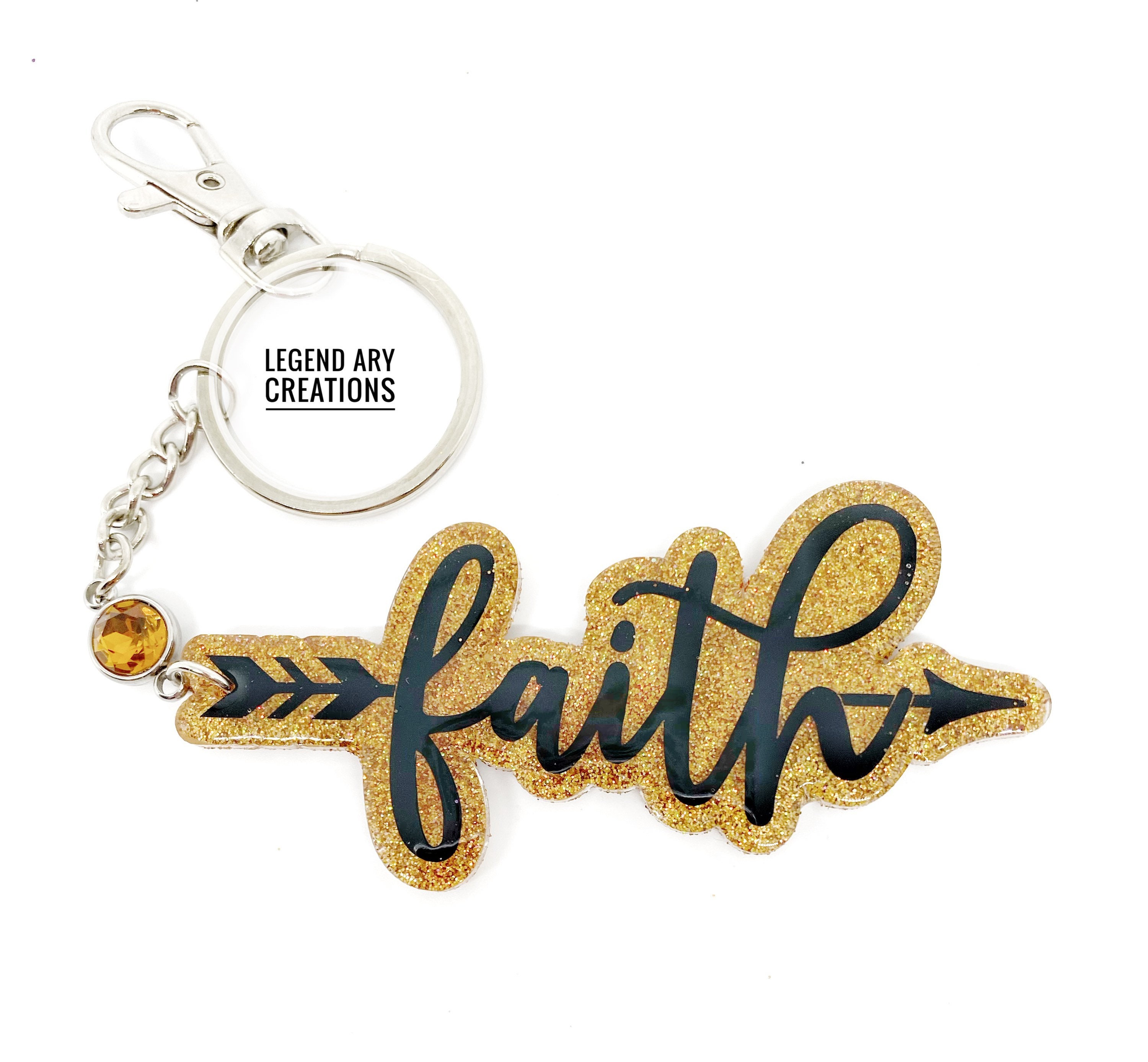 Faith Keychain Arrow Keychain Religious Keychain Key ring Etsy