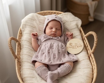A "Paris” Angel Set Knitting pattern for Reborn doll 16 -22” or 0-3 Month Old Baby