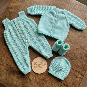 Aurora Dungaree Set Knitting Pattern – Reborn Doll, 0-3 Month Baby