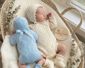 A "Freyja” Romper Knitting pattern for Reborn doll 19 -24” or 0-6 Month Old Baby