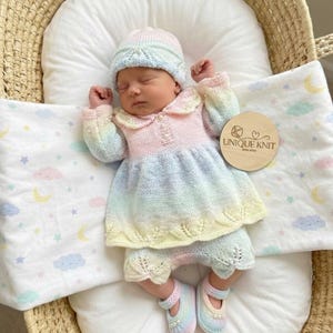 A "Sunflower” Angel Set Knitting pattern for Reborn doll 16 -22” or 0-3 Mth Old Baby