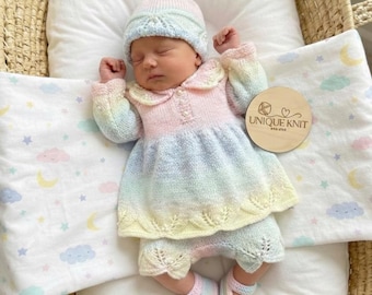 A "Sunflower” Angel Set Knitting pattern for Reborn doll 16 -22” or 0-3 Mth Old Baby