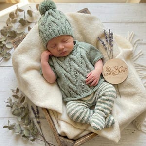 A "Harlem” Poncho set Knitting pattern for Reborn doll 16 -22” or 0-3 Month Old Baby