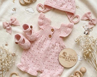A "Treacle” Romper Knitting pattern for Reborn doll 16 -22” or 0-3 Month Old Baby