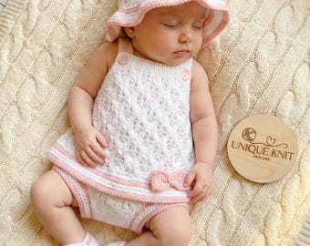 Patrón de tejido de 4 piezas "Olive" para muñecas Reborn de 16 a 22 pulgadas o bebés de 0 a 3 meses