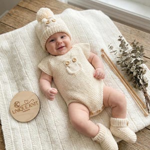 A "Buttercup” Romper Knitting pattern for Reborn doll 16 -22” or 0-3 Mth Old Baby