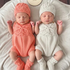 A "Starlight” Romper & Blanket Knitting pattern set for Reborn doll 16 -22” or 0-3 Month Old Baby