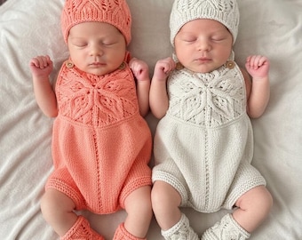A "Starlight” Romper & Blanket Knitting pattern set for Reborn doll 16 -22” or 0-3 Month Old Baby