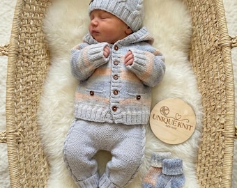A "Clay” 4 Piece Set Knitting pattern for Reborn doll 16-22” or 0-3 Month Old Baby