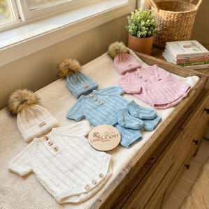 16～22インチのリボーンドールまたは0～3ヶ月の赤ちゃん用の「コットン」マルチピース編みパターン