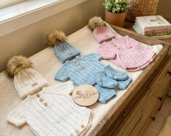 A "Cotton” Multi-piece Knitting pattern for Reborn doll 16 -22” or 0-3 Month Old Baby
