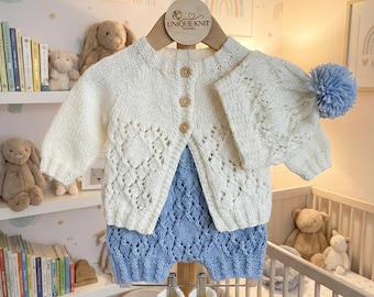 Ein ""Aster"" 4 Teiliges Set Strickanleitung für Reborn Puppe 16 -22"