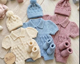A "Bluebell” Romper - NEW sizes from premature to 24 Months