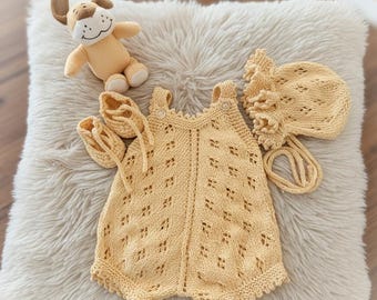Patrón de tejido de mono "Citrus" para muñecas Reborn de 16 a 22 pulgadas o bebés de 0 a 3 meses