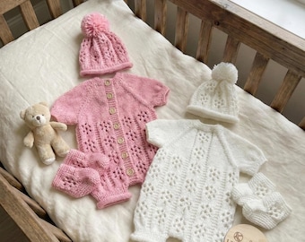 Patrón de tejido de mono "Bounty" para muñecas Reborn de 40 a 56 cm o bebés de 0 a 3 meses