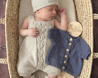 A "Fern” 4 Piece Knitting pattern set for Reborn doll 16 -22” or 0-3 Month Old Baby