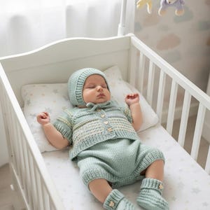 A "Mango" Romper knitting pattern for reborn doll 16-22" or 0-3 Month old baby image 7
