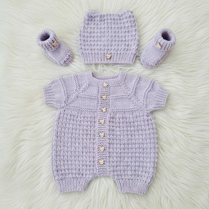 A "Mango" Romper knitting pattern for reborn doll 16-22" or 0-3 Month old baby image 10
