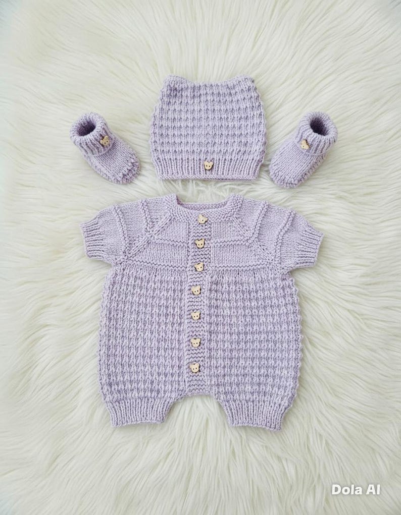 A "Mango" Romper knitting pattern for reborn doll 16-22" or 0-3 Month old baby image 10