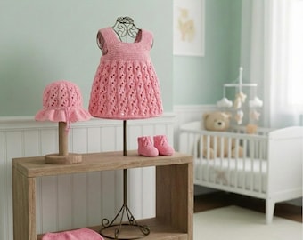 A "Misty” 4 Piece Set Knitting pattern for Reborn doll 16-22” or 0-3 Month Old Baby