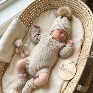 A "Pumpkin” Romper Knitting pattern for Reborn doll 16 -22” or 0-3 Mth Old Baby