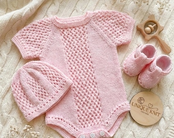 A "Pearl” Romper Knitting pattern for Reborn doll 16 -22” or 0-3 Mth Old Baby