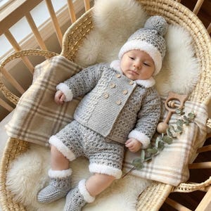 A "Pixie” 4 Piece Set Knitting pattern for Reborn doll 16-22” or 0-3 Month Old Baby