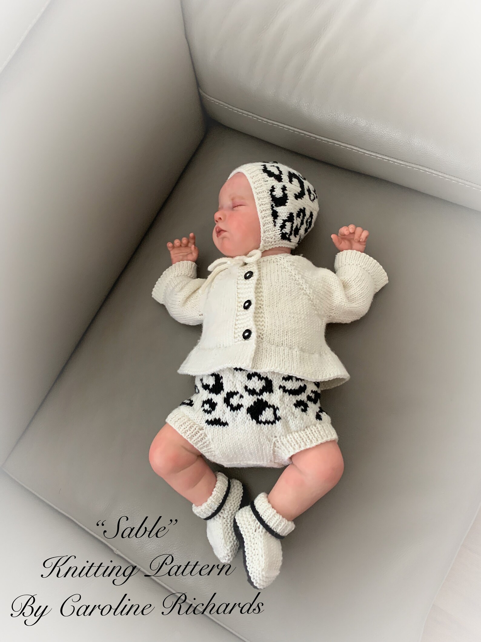 A sable 4 Piece Set Knitting Pattern Set for Reborn Etsy UK