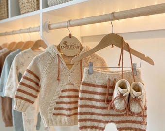 A "Basil” Tracksuit & Trainer Knitting pattern set  for Reborn doll 16 -22” or 0-3 Mth Old Baby