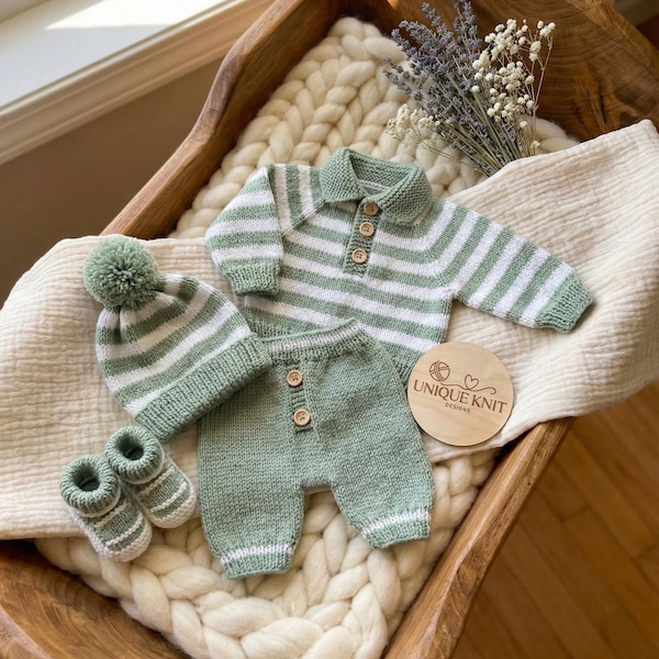 Chestnut Reborn Doll Outfit Knitting Pattern – Collared Top, Shorts, Hat & Booties (Digital Download)
