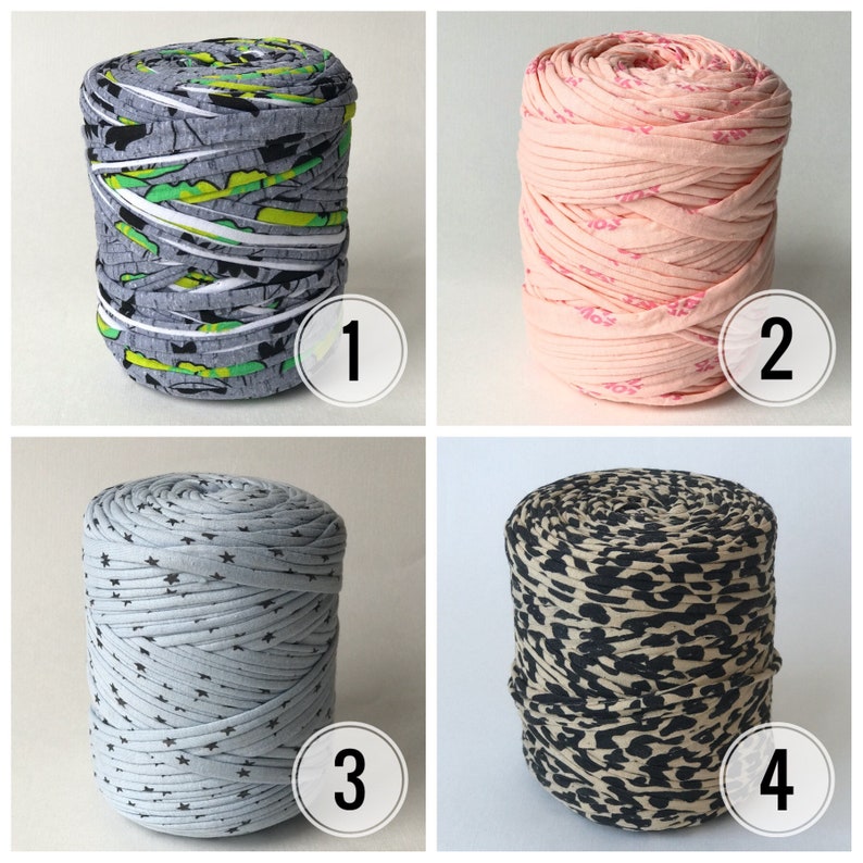 PRINTED Recycled T shirt Yarn Tshirt Yarn Cotton Yarn Etsy
