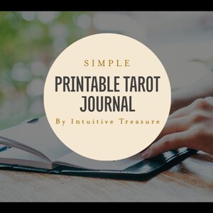 Printable Tarot Journal For Daily or Simple Tarot Readings