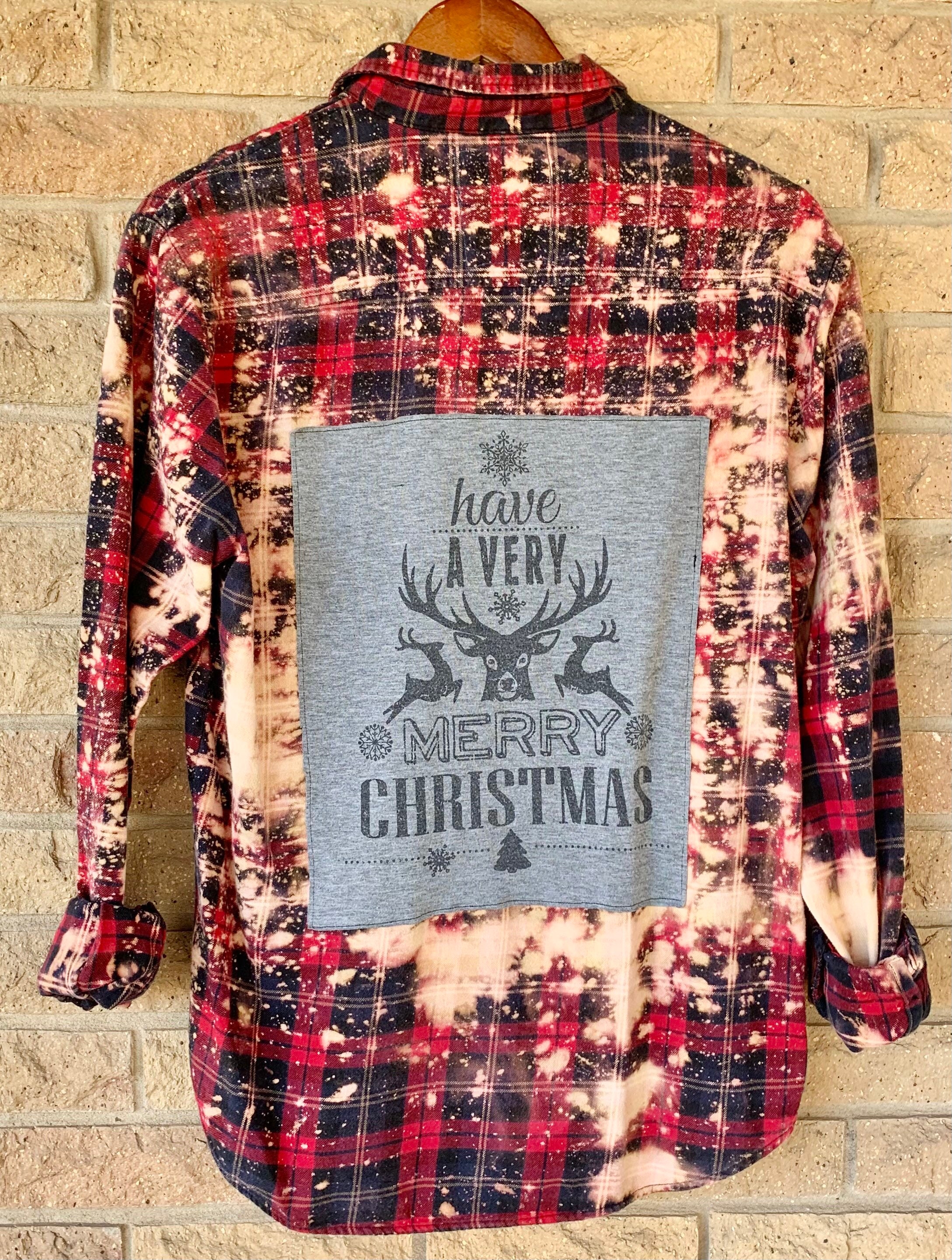 bleached christmas flannel