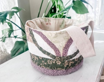 Easter Basket - Personalized Custom Easter Basket Vintage Linen Easter Basket Cottagecore Farmhouse Easter Kids Easter Basket